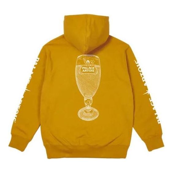 Palace X Stella Artois FW21 Logo Hoodie 'Yellow' PLA-FW21-288