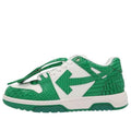 Off-White Out Of Office Crocodile Print Low-Top Sneakers 'Green White' OMIA189F22LEA0040155