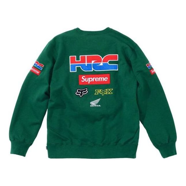 Supreme x Honda Fox Racing Crewneck 'Green' SUP-FW19-594