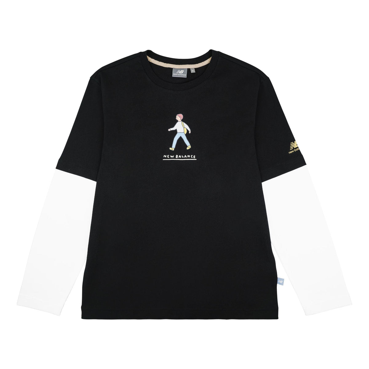 New Balance x Zero Per Zero Colorblock Long Sleeve Tee Asia Sizing 'Black White' NDA47013-BK