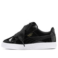 PUMA Basket Heart Patent Little 'Black White' 363352-01
