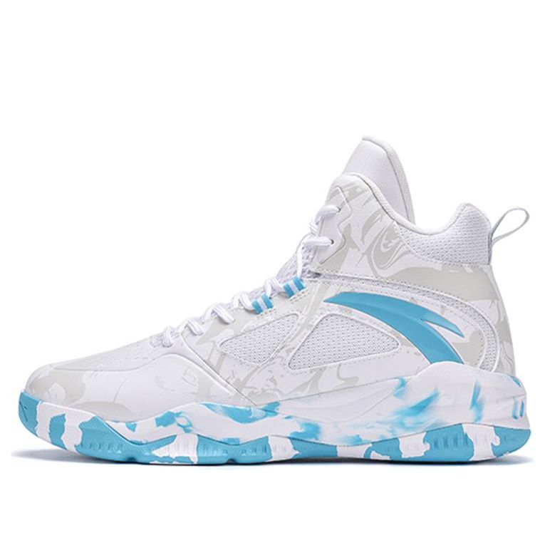 ANTA Badao Basketball High Top Shoes 'White Blue' 112141649S-3