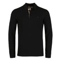 Men's Burberry Collar Long Sleeves Polo Shirt Black 80271071