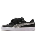 (WMNS) PUMA Basket Heart 'Black Silver Glitter' 364078-03