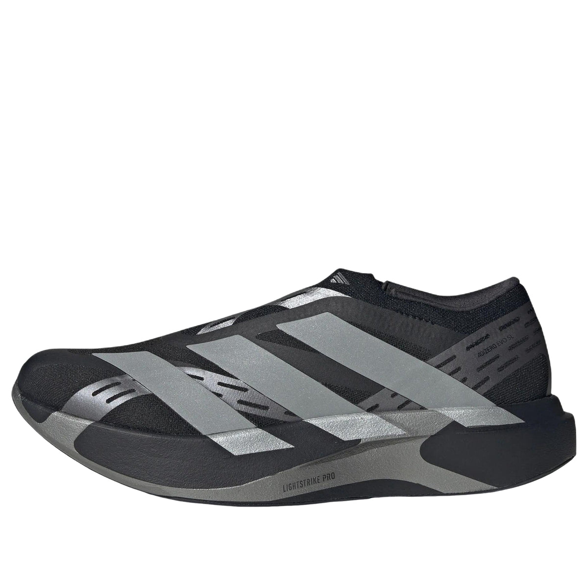 adidas Adizero Evo SL Laceless LIGHTSTRIKEPRO 'Core Black Silver Metallic' KI2648 - adidas Professional Edition