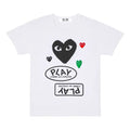 (WMNS) COMME des GARCONS PLAY Multi Heart T-Shirt 'White Black' AZ-T281-051-1