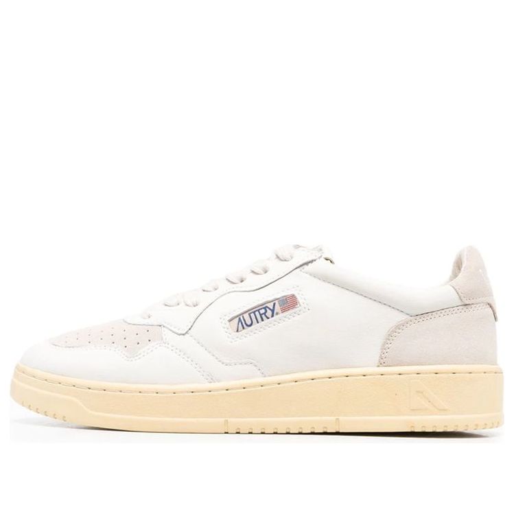 AUTRY Medalist Low Suede and Leather 'White Cream' AULM-SL01