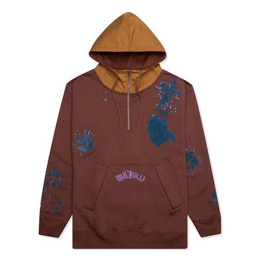 Men's Converse x Bandulu Crossover Splash Ink Embroidered Contrasting Colors Brown 10021726-A01