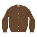 (WMNS) COMME des GARCONS PLAY Cardigan Small Red Heart 'Brown' AZ-N079-051-3