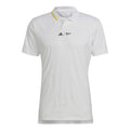 Men's adidas Colorblock Logo Tennis Short Sleeve White Polo Shirt HC8537