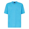 Men's FENDI FW21 F Pattern Printing Round Neck Short Sleeve Light Blue T-Shirt FY0936AGABF1DO8