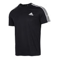 adidas M 3s T Casual Sports Side Stripe Round Neck Short Sleeve Black GM2105