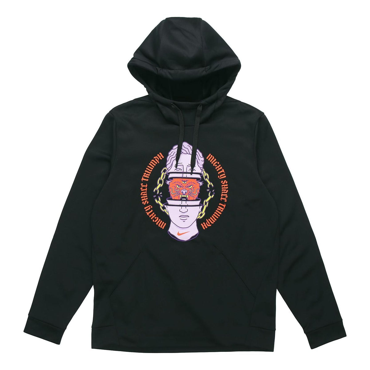Nike Therma Abstract Pattern Pullover Training Fleece Lined Black CK4585-010
