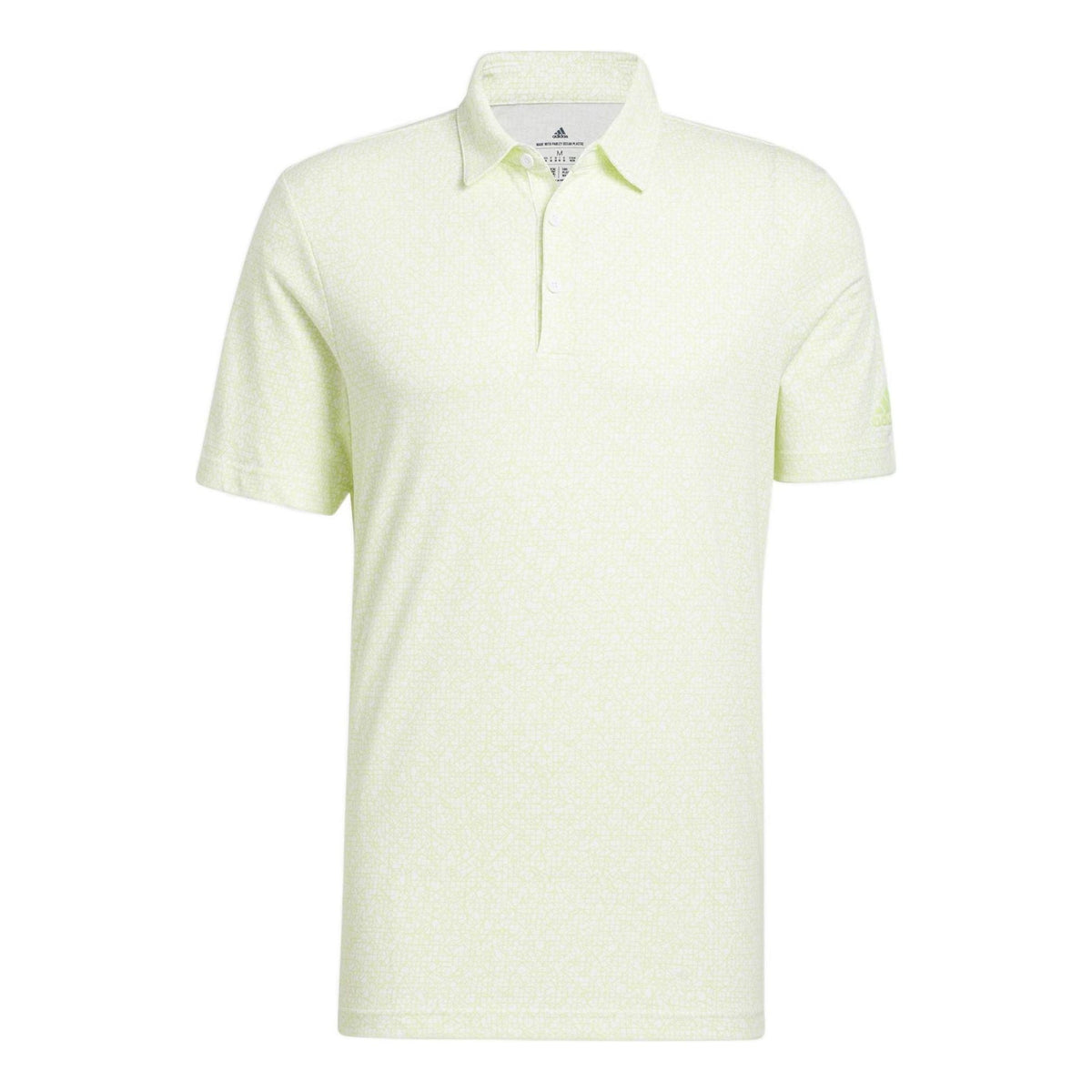adidas SS22 Small Geometry Pattern Printing Short Sleeve Light Green Polo Shirt HA9172