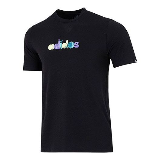 Men's adidas Sports Training Short Sleeve Black T-Shirt HE4833