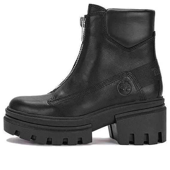 (WMNS) Timberland Everleigh Front-Zip Boot 'Black Nubuck' A5YJV
