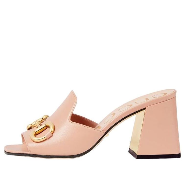 (WMNS) Gucci slide sanda 75mml with Horsebit 'Pink Leather' 655412-BKO00-6705