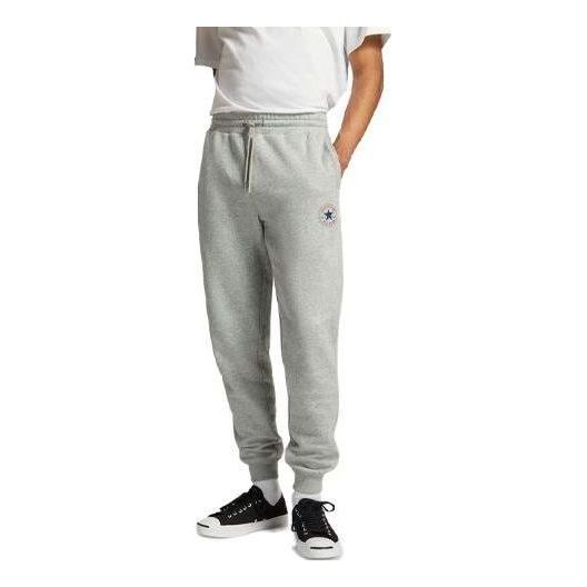 Converse Go-To Chuck Taylor All Star Patch Standard-Fit Fleece Sweatpants Asia Sizing 'Grey' 10025420-A03