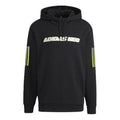 Men's adidas neo Logo Printing Stripe Sports Loose Black H45192