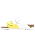 (WMNS) Birkenstock Arizona Split Birko Flor Narrow Fit Sandals 'White Lime Sour ' 1019754