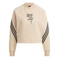 (WMNS) adidas ribbed Cuff Printing Pullover Round Neck Long Sleeves Hoodie Pink HB7358