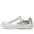 Alexander McQueen Deck Sneakers 'Silver Canvas Metallic' 688549W4ST18100
