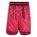 Men's Air Jordan Pattern Printing Lacing Elastic Waistband Straight Sports Shorts Red DH9079-687
