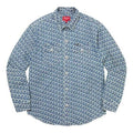 Supreme Monogram Denim Shirt 'Teal White' SUP-FW21-229