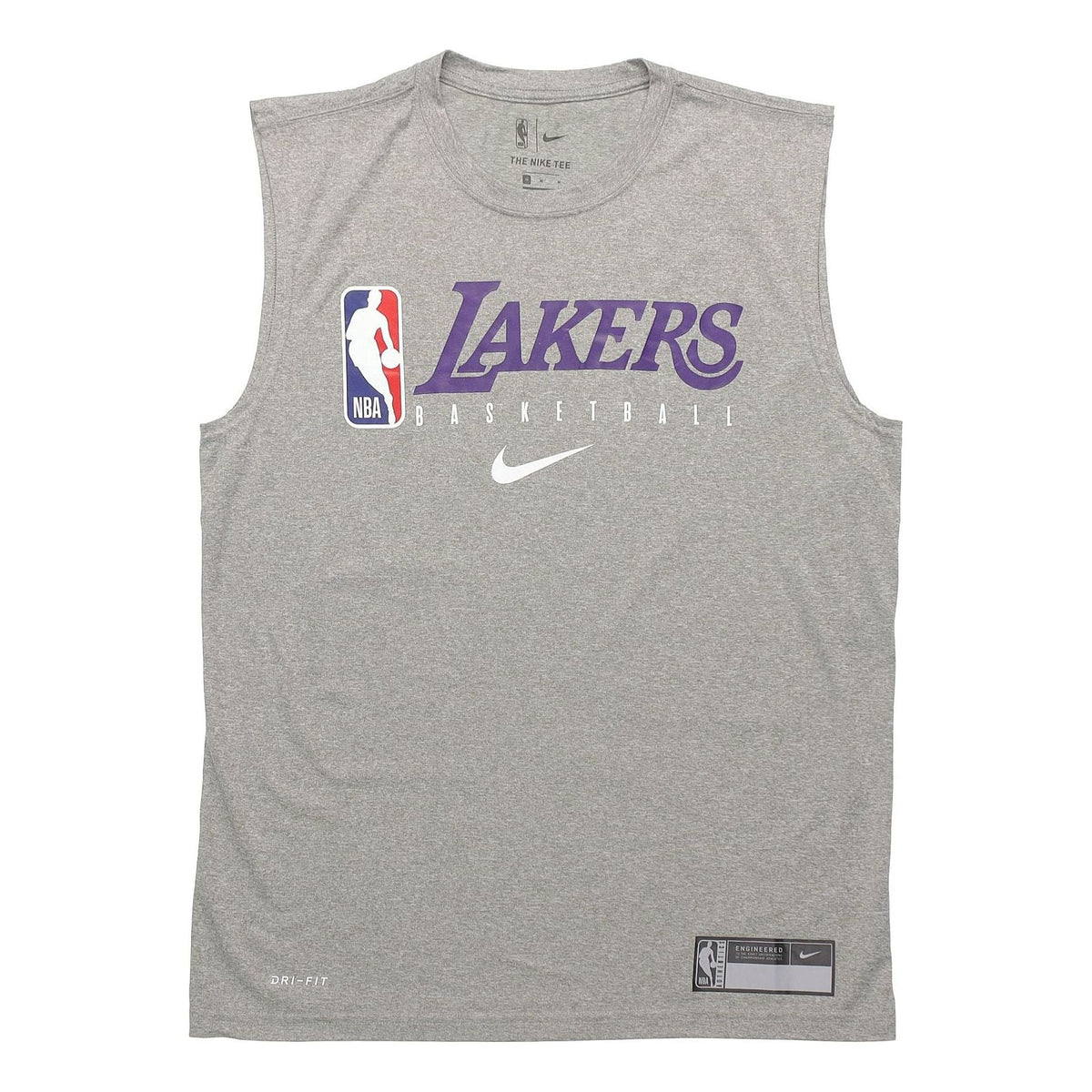 Nike NBA LA Lakers Basketball Sleeveless Jersey For Men Gray AT0629-063