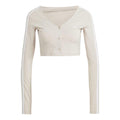 (WMNS) adidas originals Adicolor Classics 3-Stripes Button Long Sleeve Tee 'Beige' II0708