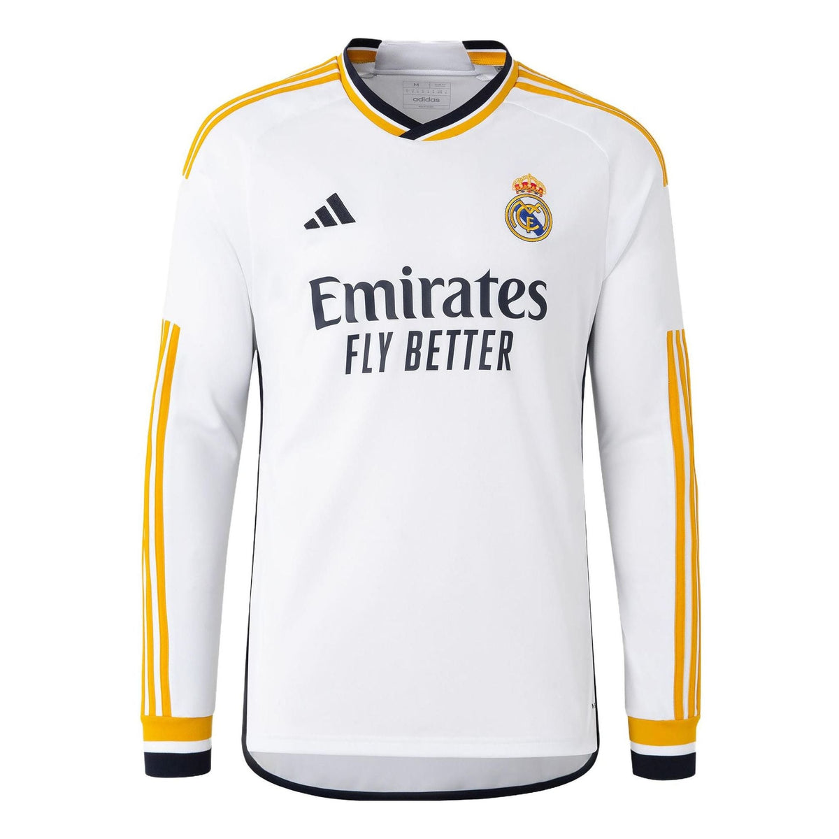 adidas Soccer Real Madrid 23/24 Long Sleeve Home Asia Sizing 'White' IB0018