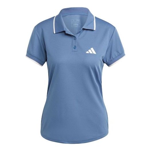 (WMNS) adidas Logo Polo Shirt 'Blue' IA7036