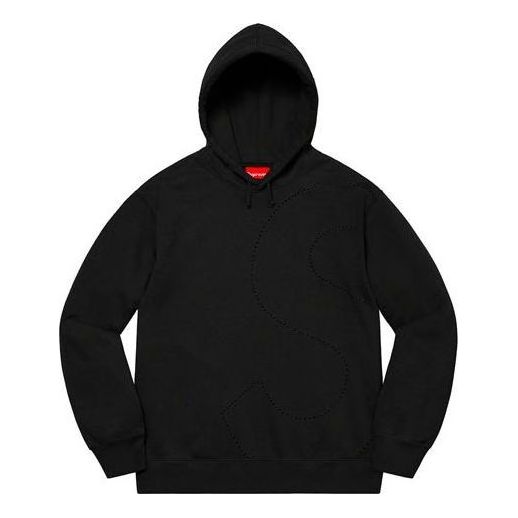 Supreme Laser Cut S Logo Hooded Sweatshirt 'Black' SUP-SS21-419