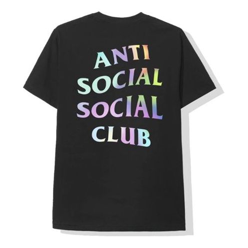 ANTI SOCIAL SOCIAL CLUB China limited Gradient Alphabet Printing Short Sleeve Unisex Black ASST376
