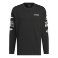 adidas National Geographic Aeroready Graphic Long Sleeve Tee Asia Sizing 'Black' IS9510