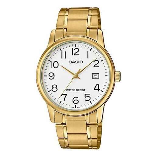 Men's CASIO STANDARD Series Classic Retro Small Mens Gold Analog MTP-V002G-7B2