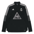 adidas x Crossover Real Madrid Soccer/Football Half Zipper Pullover Stand Collar Black Gray GK7841