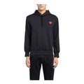 COMME des GARCONS PLAY No Zip Hoodie Red Heart Emblem 'Black' P1T174-1