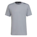 adidas Solid Color Sports Logo Casual Round Neck Short Sleeve Gray HB9202