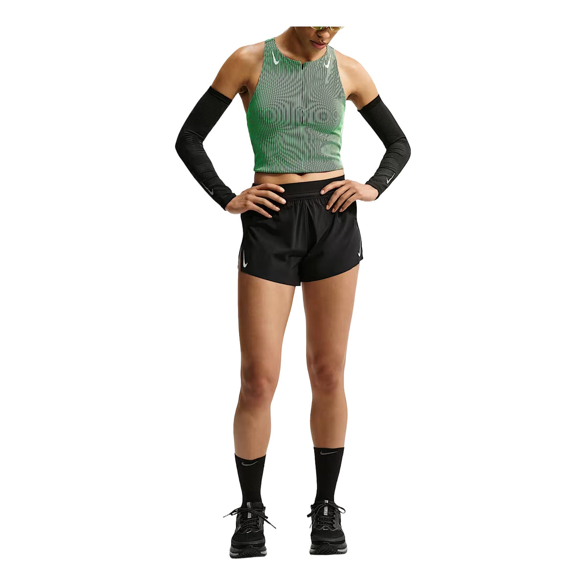 (WMNS) Nike x Keely Hodgkinson AeroSwift Dri-FIT ADV Cropped Tank Top 'Illusion Green Black White' IM7561-336