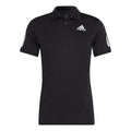 adidas Solid Color Logo Tennis Sports Short Sleeve Polo Shirt Black HB6224