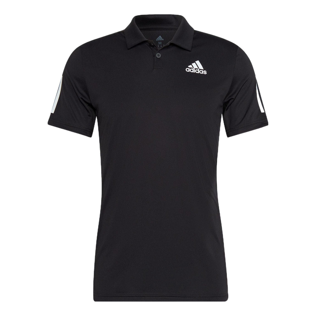 adidas Solid Color Logo Tennis Sports Short Sleeve Polo Shirt Black HB6224