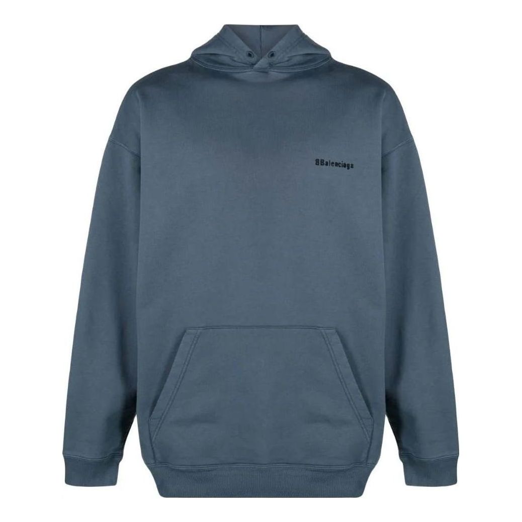 Balenciaga BB Medium Fit Hoodie 'Blue Black' 570811TNVG84183