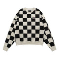 Vans Checkerboard Round Neck Pullover Sweatshirt 'Black White' VN0A5H98J0Z