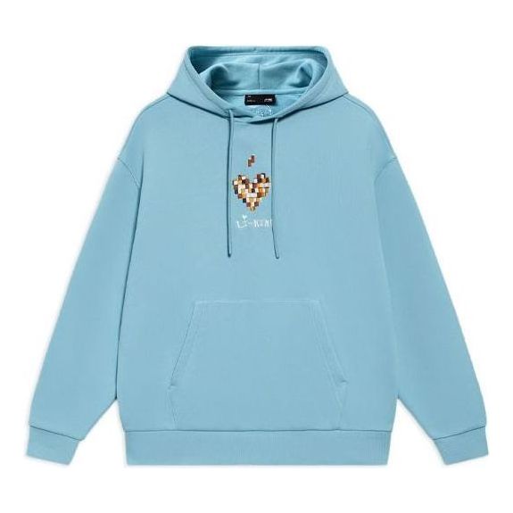Li-Ning Sports Fashion Series Casual hooded Sports Pullover Hoodie 'Blue' AWDS593-3