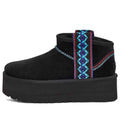 (WMNS) UGG Classic Ultra Mini Braid Plat 'Black' 1138491-BLK