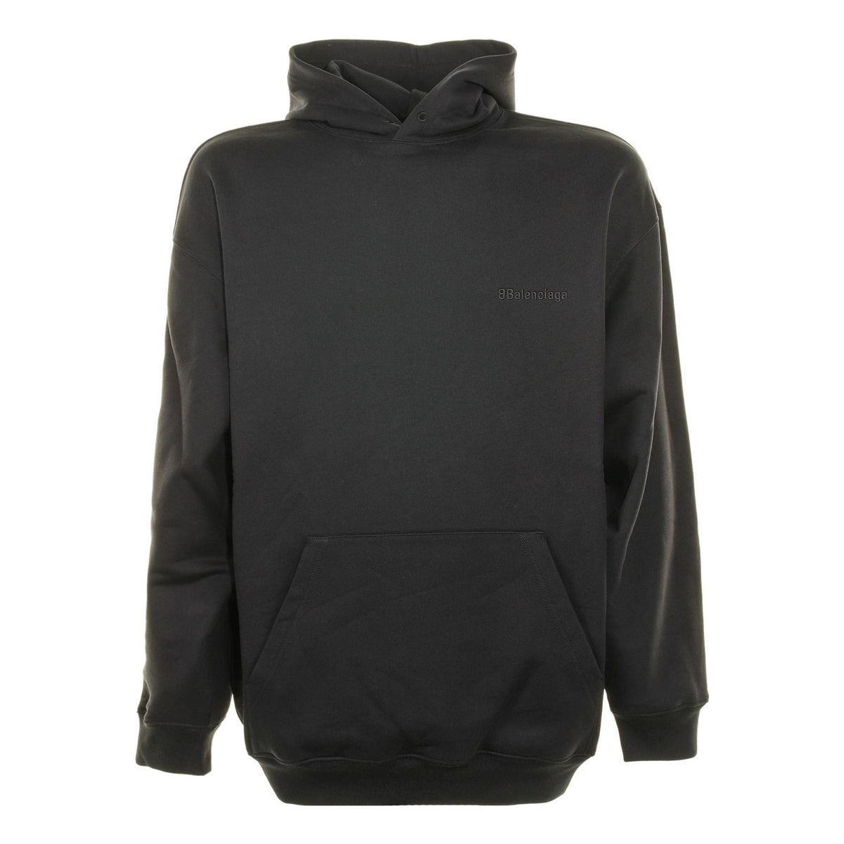 Balenciaga Logo Embroidered Hoodie 'Washed Black' 570811TKVB58190