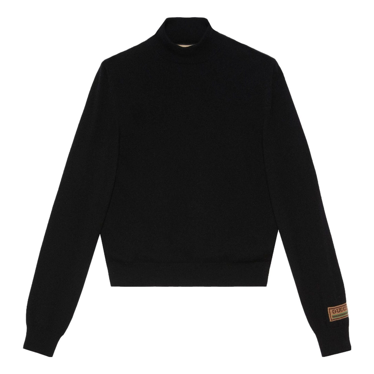 Gucci Cashmere Polo Neck With Gucci Intarsia 'Black' 694752-XKCD3-1152