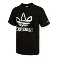 adidas originals Trefo Graffiti Logo Printing Sports Short Sleeve Black H32312