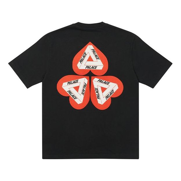 PALACE Heart Shape Tri-FERg Pattern Short Sleeve Unisex Black P20TS106